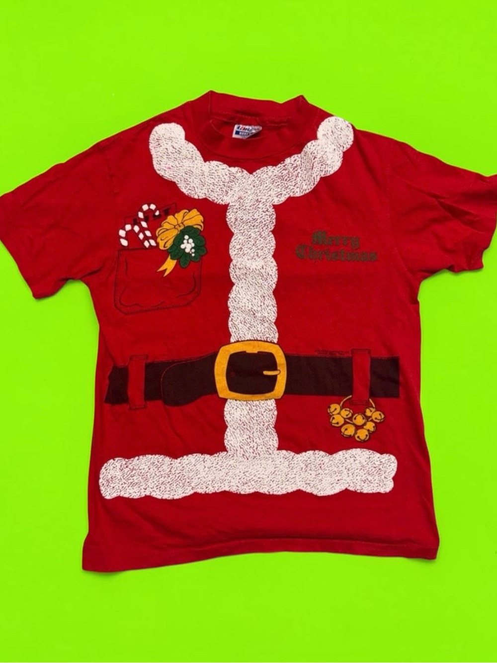 Vintage 80s Christmas Santa Clause Shirt